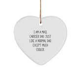 Funny Mail Carrier Gifts from Men to Friends, Heart Ornament for Christmas Unique Gifts - Image 1